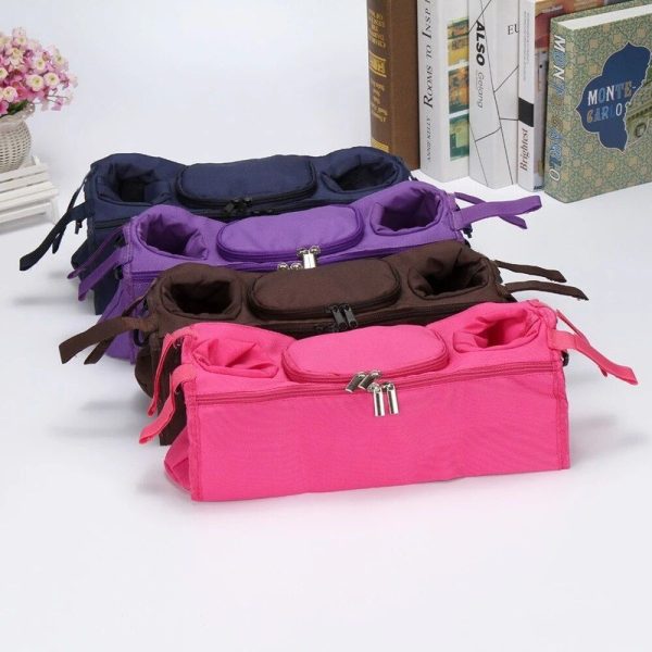 Versatile Stroller Organizer with Cup Holders and Zippered Pockets - Image 4