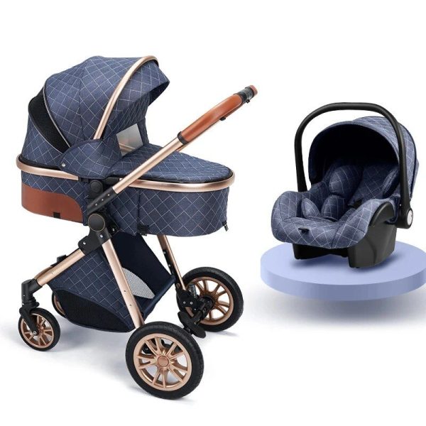 Luxurious 3-in-1 Portable Baby Stroller - Image 2