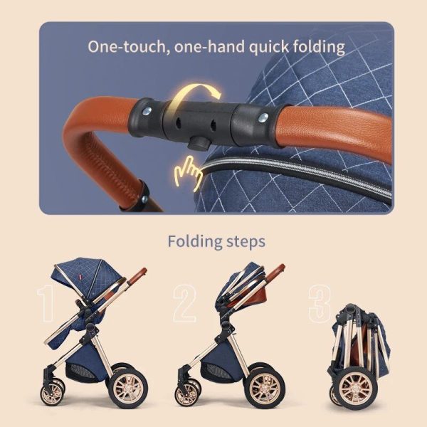 Luxurious 3-in-1 Portable Baby Stroller - Image 5