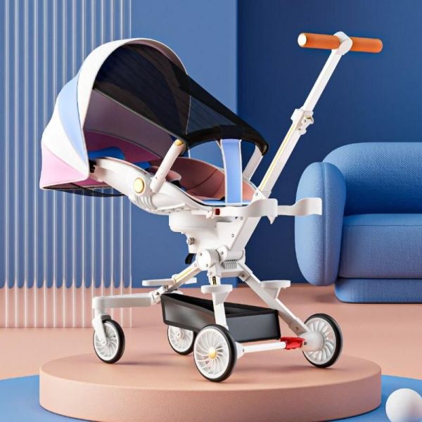 Versatile High-View Baby Stroller - Lightweight, Foldable, and Comfort-Designed for Modern Parents