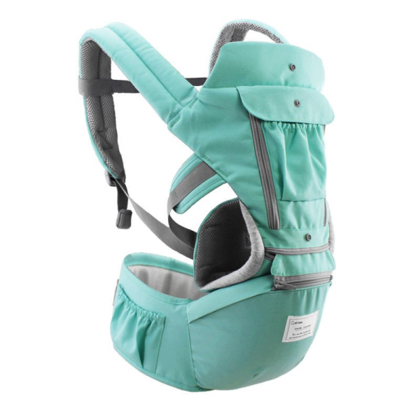 Ergonomic Cotton Baby Carrier with Hip Seat - Versatile & Breathable