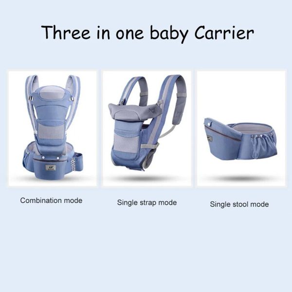 Versatile Ergonomic Baby Carrier - 3-in-1 Hipseat for 0-48 Months, Multi-Position Sling - Image 5