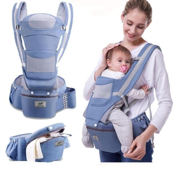 Versatile Ergonomic Baby Carrier - 3-in-1 Hipseat for 0-48 Months, Multi-Position Sling