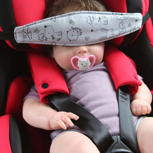 Adjustable Baby Car Seat Head Support Band - Safety Headrest for Toddlers & Kids - Image 3