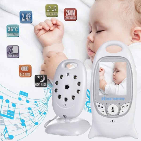 Wireless Video Baby Monitor with 2-Way Audio, Night Vision, and Temperature Monitoring - Image 3